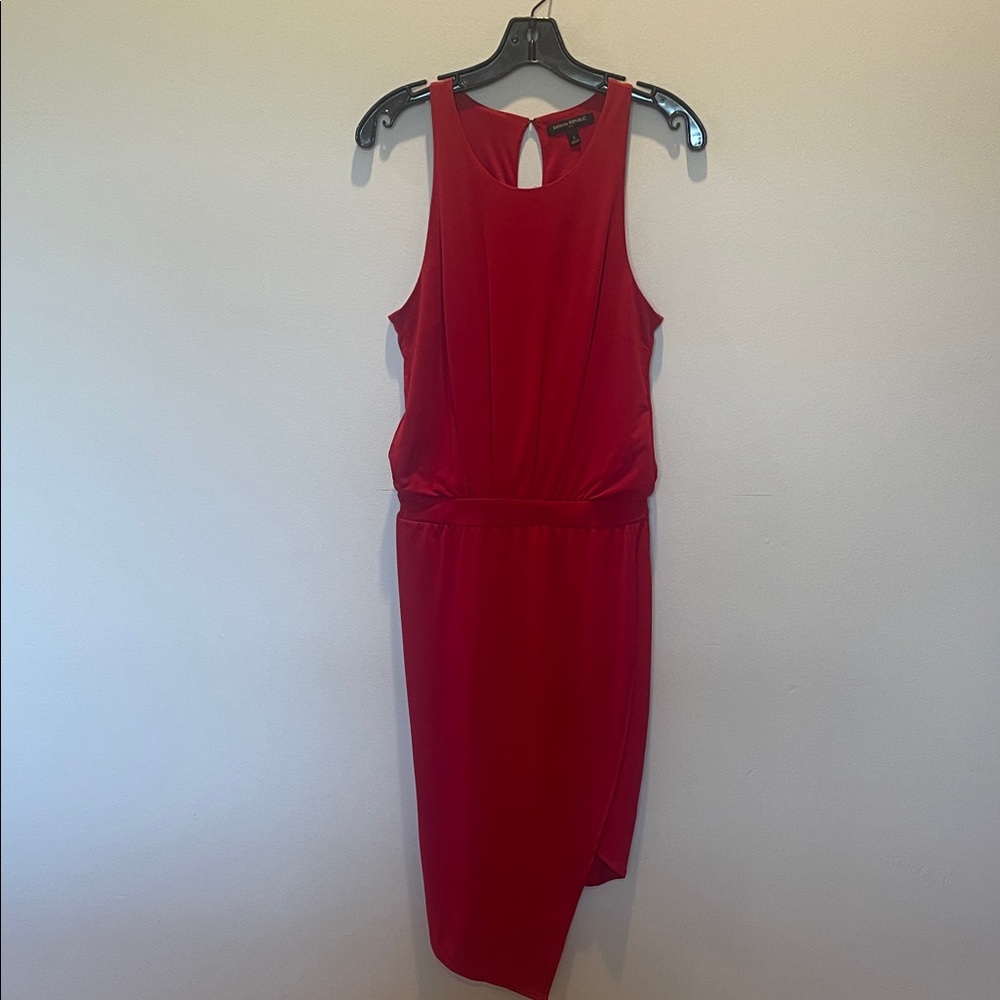 Banana Republic Asymmetrical Red Dress